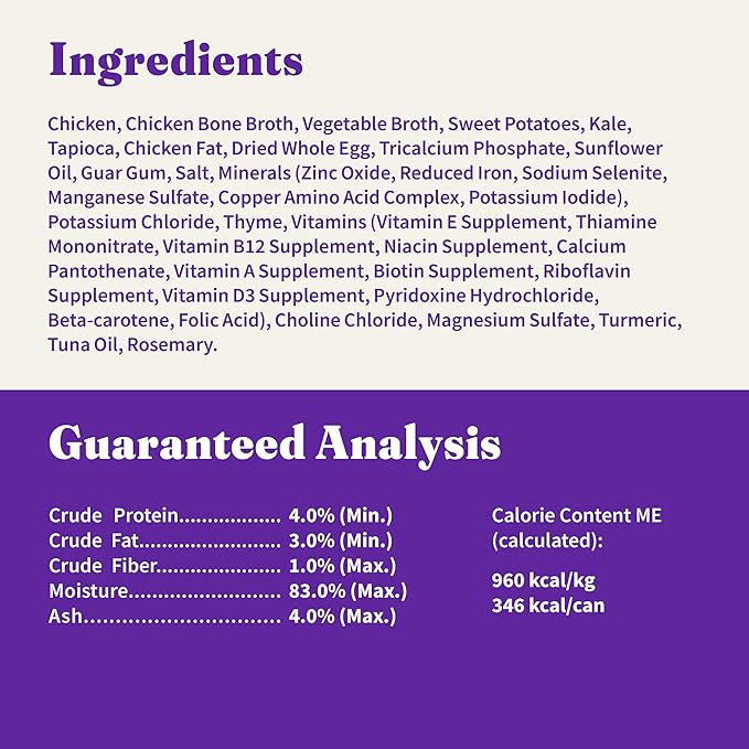 Halo Elevate Wet Dog Food, Grain Free, Homestyle Bone-in Chicken Stew with Sweet Potatoes & Kale, 12.7oz (Pack of 6)