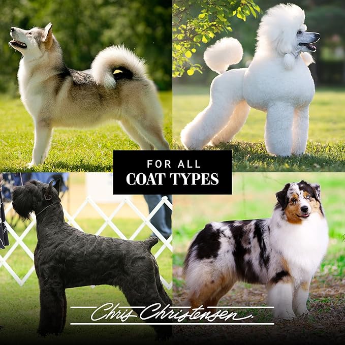 Chris Christensen 35mm Pin Dog Brush, Gold Series, Groom Like a Professional, 30% More Gold-Plated Stainless Steel Pins, Perfect for Fragile Coats, Ground and Polished Tips, Made in Germany