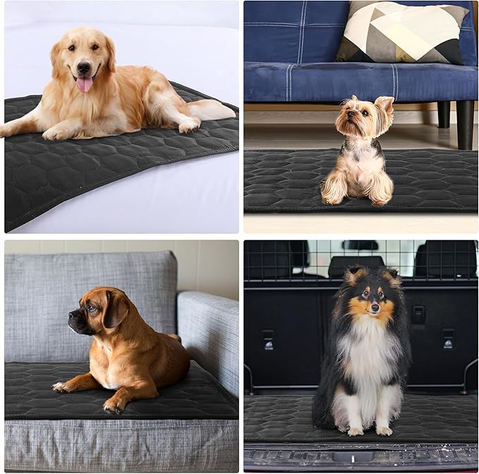 HOMBYS Indestructible Dog Blanket Chew Proof and Waterproof Dog Blanket, Quilt Design Reversible and Washable Pet Blanket Protects Furniture, Couch, Bed, and Car from Scratches, Teeth,40"x50"