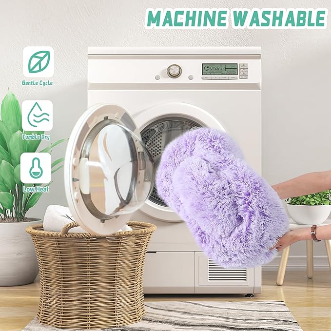 NOYAL Calming Donut Dog Bed for Small to Medium Dogs & Cats - Plush Faux Fur Anti-Anxiety Pet Bed with Machine Washable Cover & Non-Slip Base