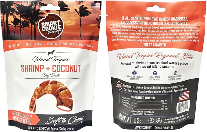 Smart Cookie All Natural Soft Dog Treats - 5 Flavor Variety Pack (5oz Each) - Healthy Dog Treats for Dogs & Puppies with Allergies, Sensitive Stomachs - Chewy, Grain Free, Made in USA