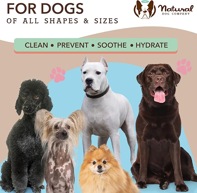Natural Dog Company Healing Balm Wipes & Travel Sticks Bundle, Hypoallergenic, Cleaning & Deoderizing Wipes for Dogs, Plant Based, Made in USA