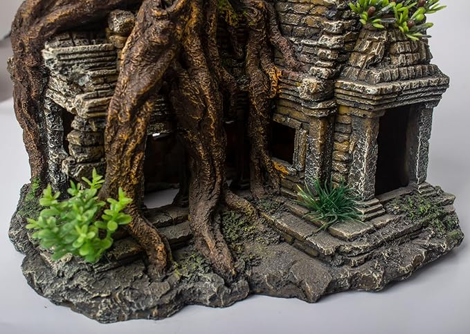 Fish Tank Decorations Aquarium Décor Resin Artificial Tree Trunk Root (B)