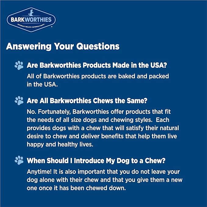 Barkworthies Odor-Free 6-inch Bully Sticks (5 Pack) - Healthy Dog Chews - Protein-Packed, Easily digestible, All-Natural Rawhide Alternative Dog Treats - Promotes Dental Health