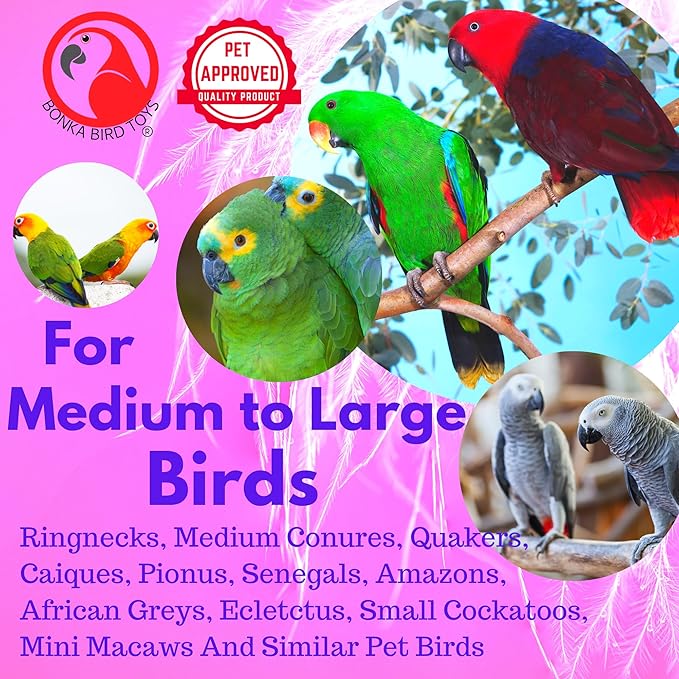 Bonka Bird Toys 1042 Duo Foraging Heart Vine Shredding Foraging Natural Parrot Quaker Conure Budgie