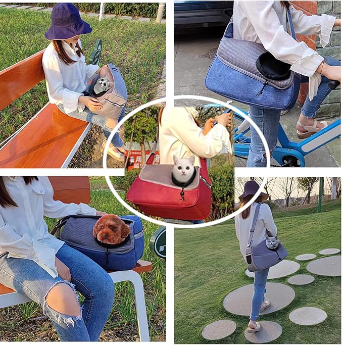 Dog Carriers for Small Dogs, Dog Sling Carrier for Medium Dogs, Puppy Cat Sling Carrier, Pet Carriers for Cat, Small Dog Carrier Purse Pets