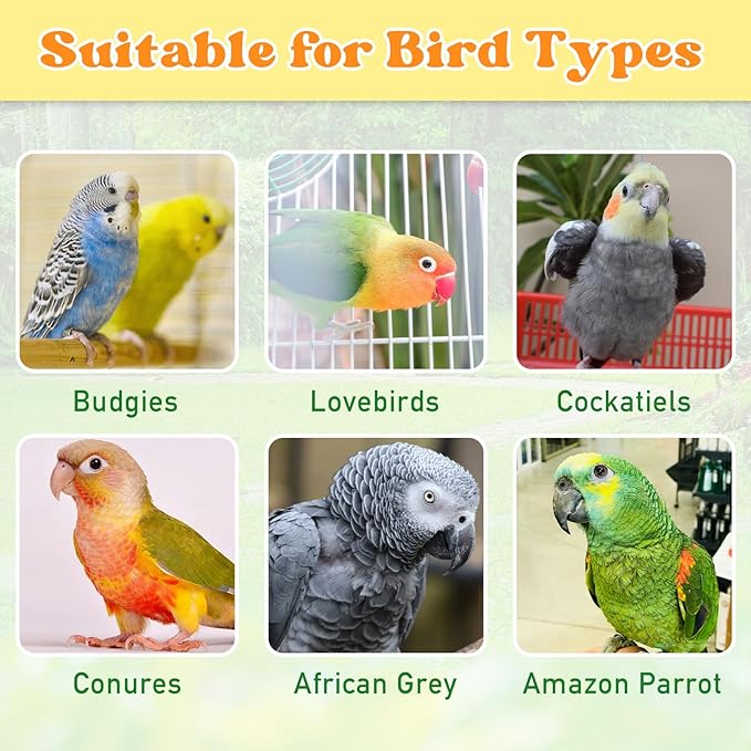 Bird Nest House Summer Bird Bed for Cage Hanging Hammock Shed Hut Parrot Hideaway for Budgies Lovebirds Cockatiels Conures Quakers African Grey Amazon Parrots, Small to Large Birds (M)