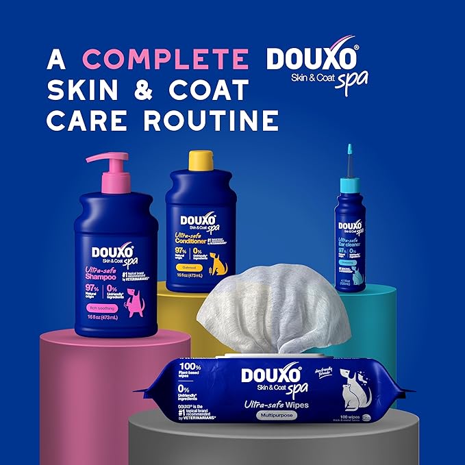 DOUXO® Skin & Coat SPA - Ultra-Safe Dog Shampoo for Itchy Skin, 16 fl oz, Cleans and Soothes The Skin, Enhances The Coat, Leaves The Coat Soft and Radiant, Skin-Friendly Formula