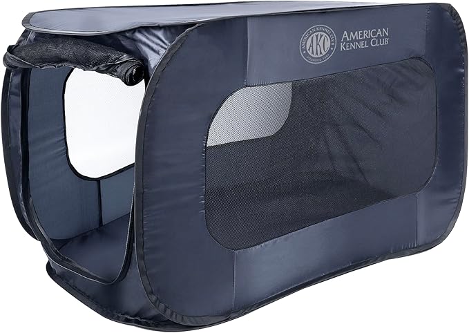 AKC 36-Inch Pop-Up Dog Kennel Lightweight Travel Crate for Small & Medium Dogs Foldable Indoor/Outdoor Pet Enclosure