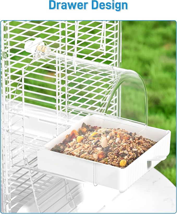 BUCATSTATE Hanging Bird Bath for Cage, 3 in 1 Multifunction Bird Bath/Bowl/House, Bird Cage Accessories Suitable for Small to Medium Birds, Like Lovebirds, Finches, Parakeets, Mannikin
