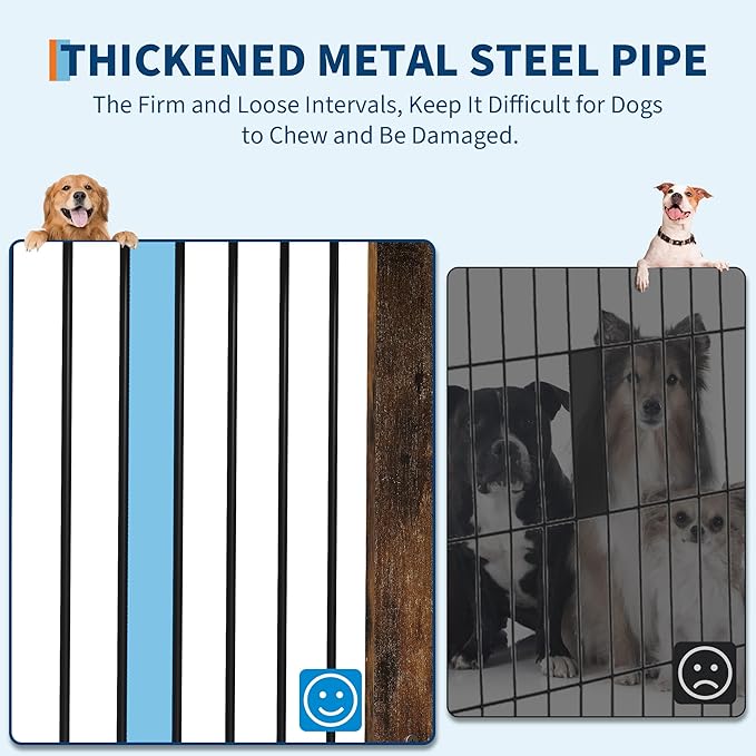 23.6" Dog Crate Furniture, Wooden Kennel with Locking Double Doors, Chew-Resistant Indoor Pet Cage End Table for Small Breeds, Brown