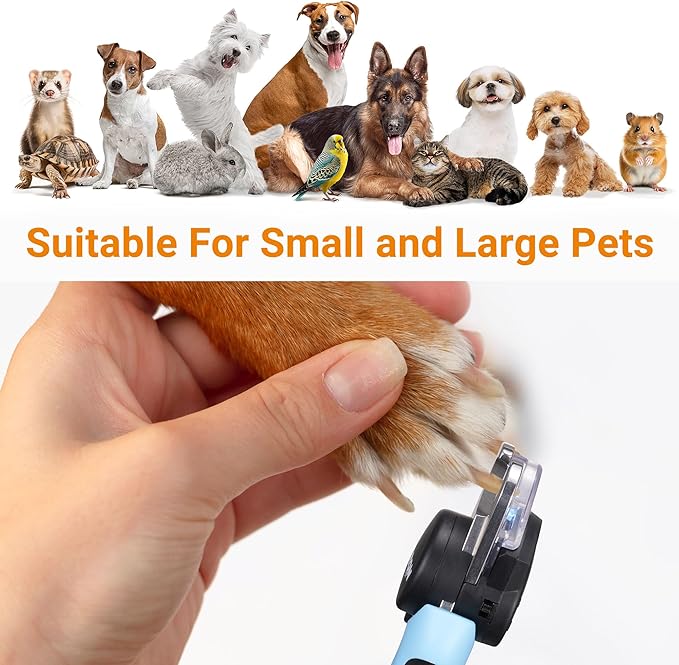 Dog Nail Clipper with Light, Illuminates Nail Clipper Kit or Bloodline for Safe, Easy Trimmers, Extra Sharp for Thick Nails, Quick Sensor, Avoid Over Cutting Toenail, for Cats & Dogs