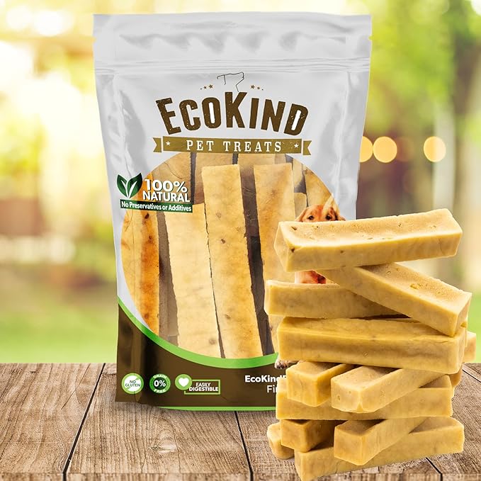 EcoKind Premium Gold Yak Cheese Himalayan Dog Chews, Dog Treats Large Breed, All Natural, High Protein Chew, Peanut Butter, Large - 12+ Chews (3 lbs)