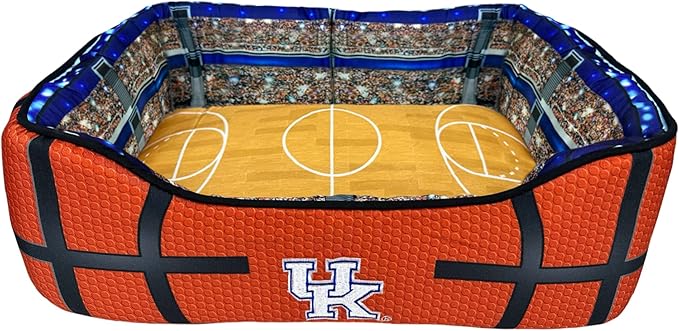 NCAA Kentucky Wildcats Stadium Dog Bed, Pet Pillow Bed for Dogs, Sporty Football Dog Bed and Lounge Cushion