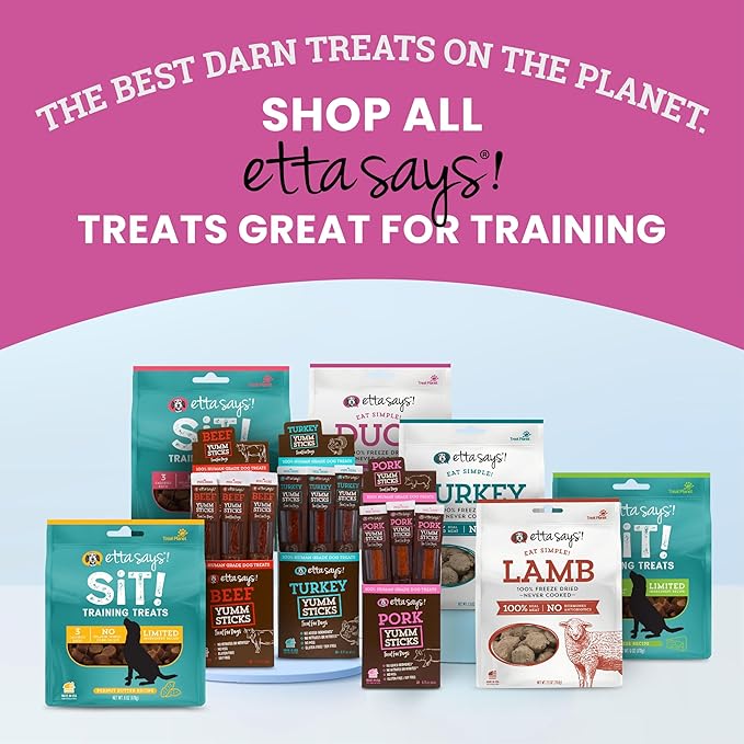 etta says! Eat Simple Freeze-Dried Dog Treats - 100% Natural Variety Pack - Duck, Turkey, and Lamb Protein - Made in USA (2.5 oz Pack of 3)