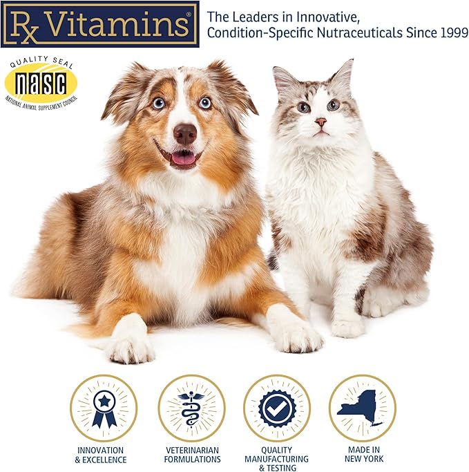 Rx Vitamins NutriGest - Dog Probiotics for Digestive Health - Probiotic for Cats - Cat Digestive Support,Anti Diarrhea for Cats and Dog Gas Relief - Probiotics for Dogs Powder - 4.65oz