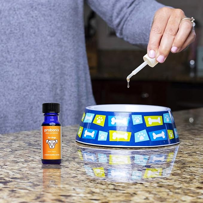 Humarian Probonix Liquid Probiotics for Dogs - 8-Strain Dog Probiotic Drops to Fortify Canine Gut Health, Dental Health, Immunity and More - 30-Day Supply - Liver Flavor