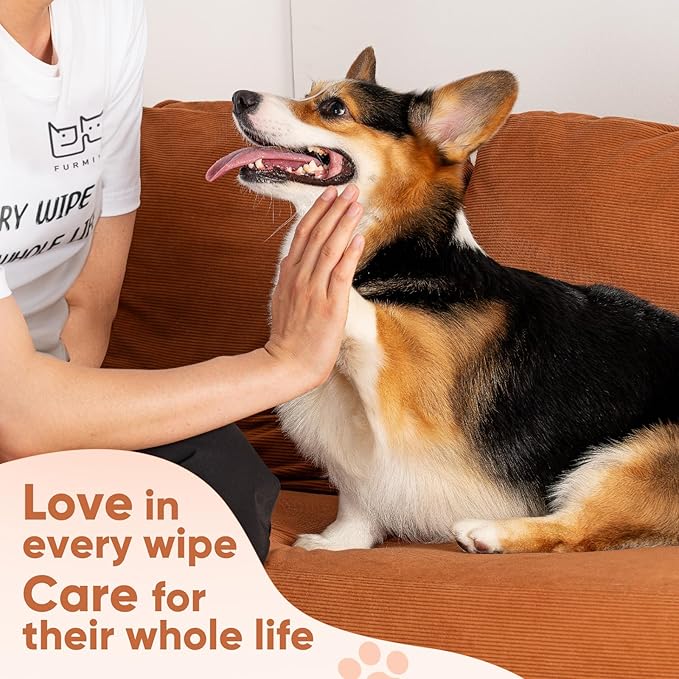 Unscented Pet Wipes (400pcs) - Hypoallergenic, Alcohol-Free & Soothing for Sensitive Skin - Head-to-Tail Cleaning for Dogs & Cats - Safe for Face, Coat, Paws & Butt