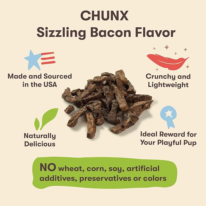 Pet 'n Shape Beef Lung Chunx Dog Treats - Made and Sourced in the USA - 16 Ounce