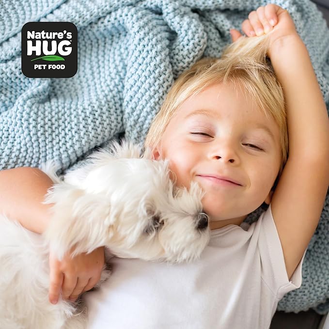 Nature's HUG Vegan Dry Dog Food for Puppies & Small Breeds, 5 lb. Bag, Chicken Flavor Plant-Based Protein Vegetarian Kibble, Grain-Free, Allergen-Free, Complete Protein & Balanced Nutrition