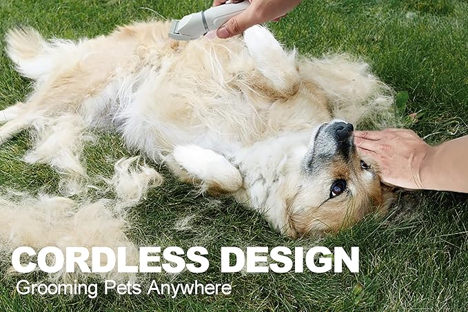 4 in 1 Mini Pet Hair Trimmer, Waterproof Design, 4 Grooming Heads Set, Anti-Mistake Switch, Cordless & Rechargeable, Suitable for Cats and Small Dogs