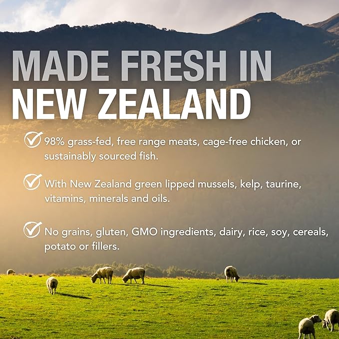 Feline Natural Wet Cat Food Pate, Chicken & Lamb Feast, 3 Oz Cans (Pack of 24), Grain Free, Made in New Zealand with Cage-Free Chicken and Grass-Fed, Free-Range Lamb