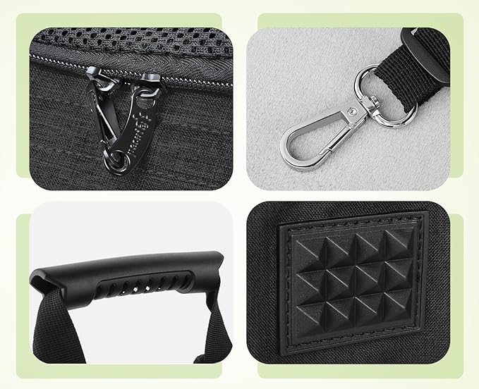 Pecute Cat Backpack, Adult Cat Backpackswith Breathable Mesh, Collapsible Small Dog Backpack, Pet Backpack with Multi-Pockets, Great for Travel Hiking Camping (Black)