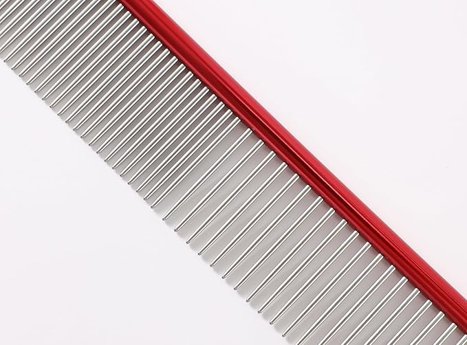 Dog Rake for Undercoat & Stainless Steel Shedding Comb for Long Hair Dogs and Cats 2 Pack Pet Grooming Kit of Deshedding Brush and Metal Comb for Detangling Matted Fur on Cats or Dogs