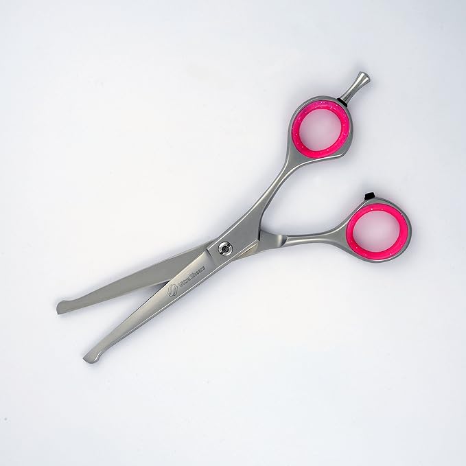 5.5" Dog Face & Paw BALLTIP Grooming Scissors Safety Pet Shears Japanese SS Satin Finish
