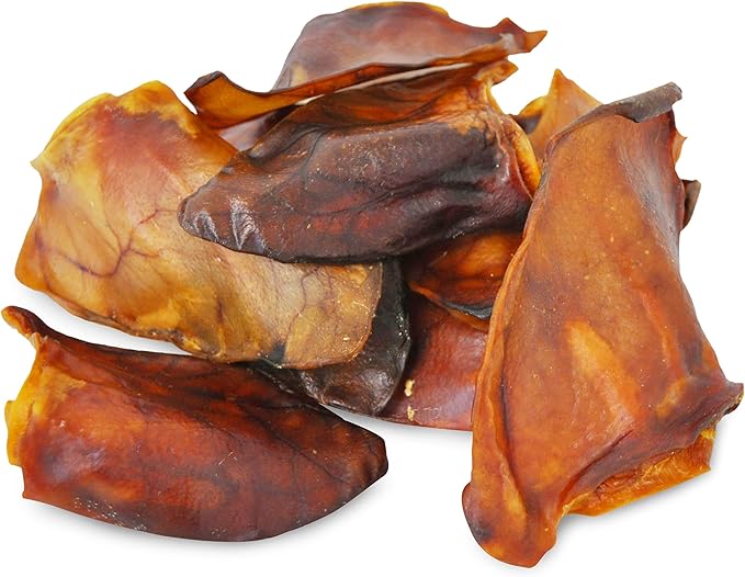 100% Natural Whole Pig Ear Dog Treat - 100 pack - Our Healthy Dog Pig Ears Are Easy To Digest, Chemical & Hormone Free Thick Cut Pig Ears For Dogs Aggressive Chewers, Great For Small Or Large Dogs