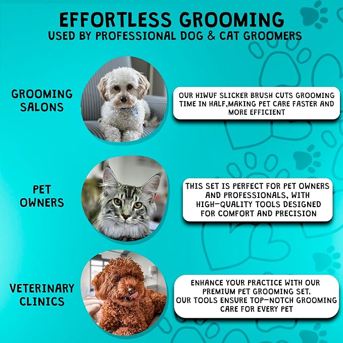 Dog Slicker Brush For Grooming Pet Hair, Best Brushes For Golden & Poodle, Skin Friendly Deshedding Grooming Tool For Dogs, Long Short Haired Brushes For Dogs & Cats, Pet Double Sided Pin Brush