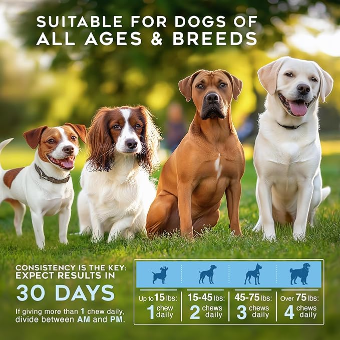 Advanced Hip & Joint Support Pro Supplement. Rich with Glucosamine, MSM & Green Lipped Mussel. For All Dog Breeds & Ages. 60 Duck Flavored Chews for Enhanced Mobility. Made in the USA, Enjoy !