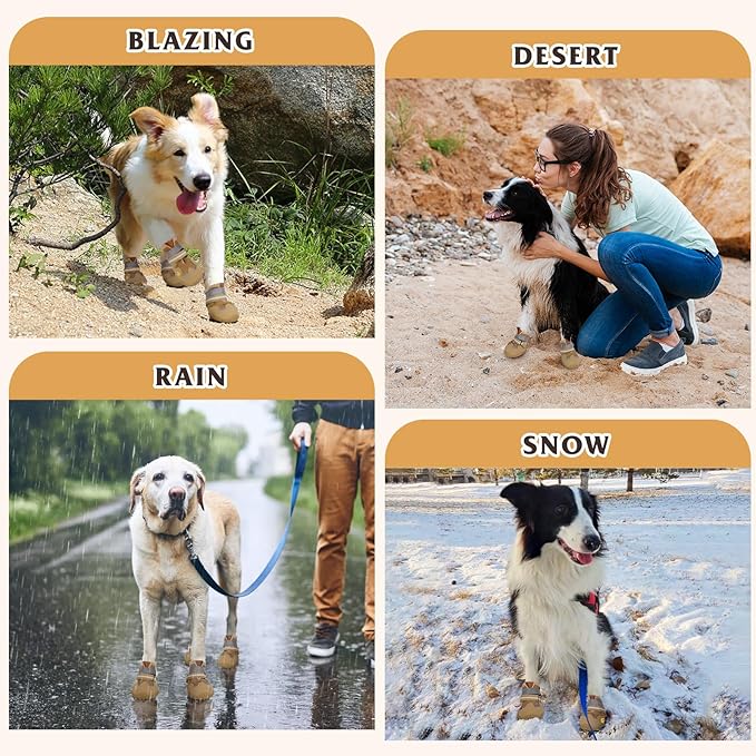 Dog Shoes for Large Medium Small Dog, Mesh Breathable Dog Shoes for Hot Pavement, Anti-Slip Dogs Boots Paw Protectors with Reflective for Outdoor Walking Indoor Hardfloors (Size 1)