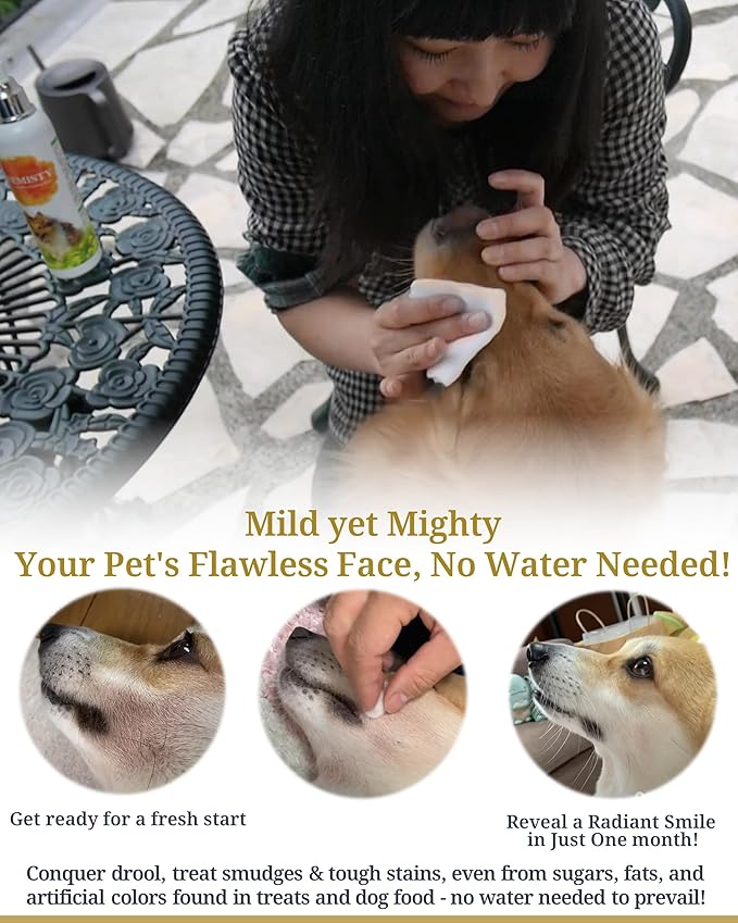 Waterless Dog Dry Shampoo Spray | Hypoallergenic, Unscented Pet Deodorizer & Grooming Mist for Smelly Dogs, and Other Furry Pets | Soap-Free Dog Cleaning Spray for Sensitive Skin | 250ml