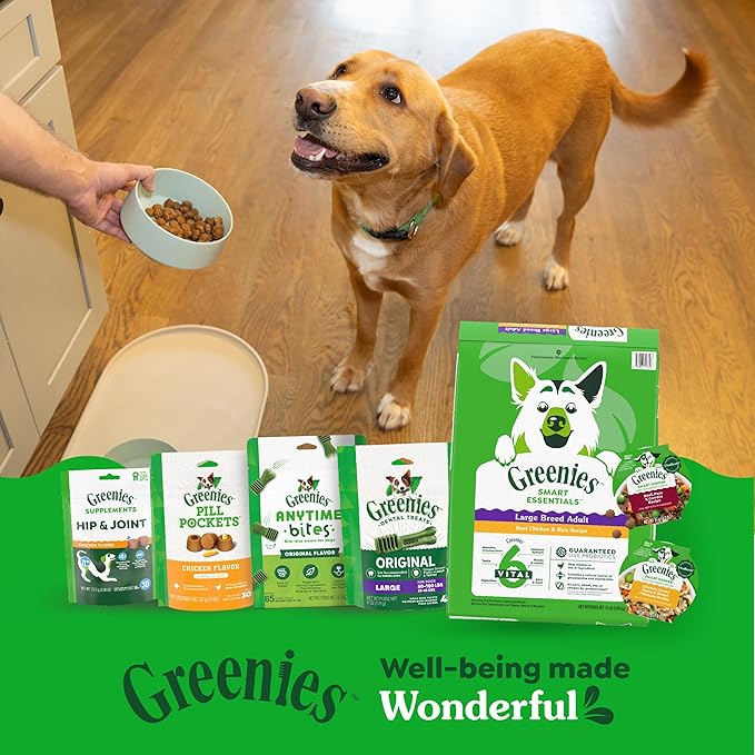 Greenies Smart Essentials Large Breed Adult High Protein Dry Dog Food Real Chicken & Rice Recipe, 30 lb. Bag
