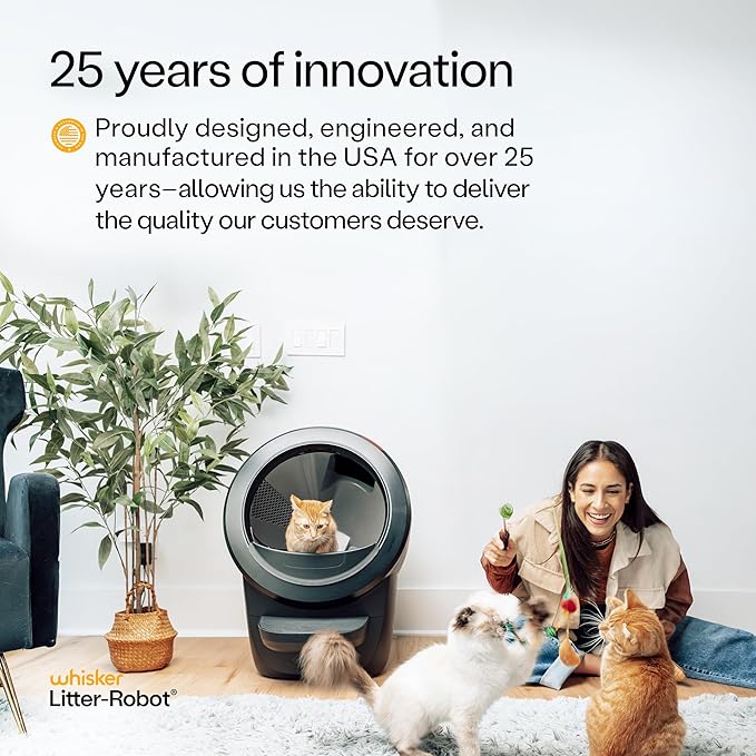 Litter-Robot 4 Supply & Accessory Bundle by Whisker, Black- Automatic Self-Cleaning Cat Litter Box, Includes Litter-Robot 4, Ramp, Mat, 3 OdorTrap Packs, 10 Liners, 30 Wipes, & 2 Carbon Filters