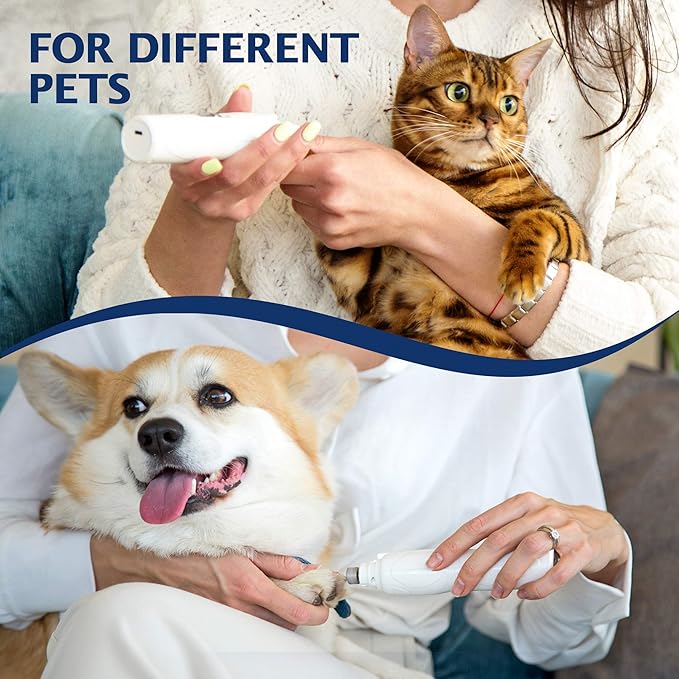 Dog Nail Grinder Replacement Head - Pet Nail Grinder Diamond Tip for Paws- 2 Pack Professional Dog Claw Grinder Bits Replaceable Diamond Nail Grinder Wheel (Tall)