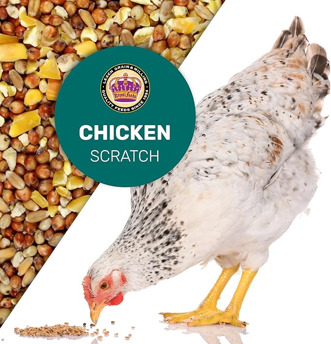 LEACH GRAIN & MILLING CO. Chicken Scratch 5 Lbs, Chicken Feed - High Protein and Fiber - Healthy Whole Grains - Supports Energy & Digestive Health, Natural Food and Supplies for Poultry