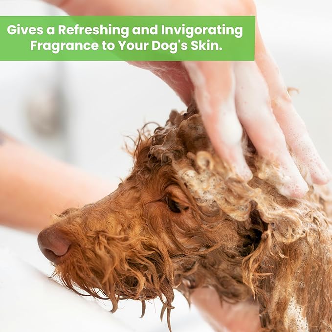 Dog Shampoo Cleansing Wash, Conditioning, Moisturizing Healthy Ingredients Aromatic Grooming Puppy Shampoo Tearless Cleaner, Eucalytpus Peppermint