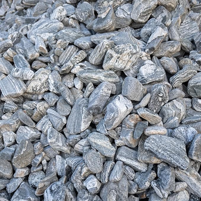 Aquarium Rocks Silver Seiryu Rock 5lb Natural Stone for Fish Tanks, Terrariums, Bonsai, Garden Decoration, Micro Landscapes & Reptile Terrariums(2-5inch 4-5Pcs)