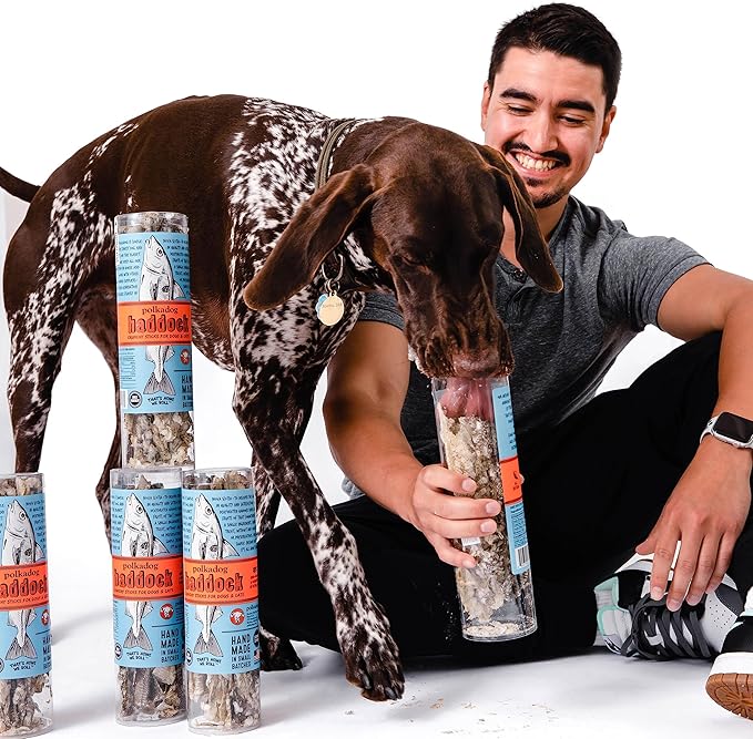 Polkadog Haddock Skins Dog & Cat Treats, Cat Snacks Crunchy, All-Natural Treats for Dogs, Cats Savory, Crunchy Puppy Snacks Sustainable N. Atlantic Haddock Skin 2 oz.