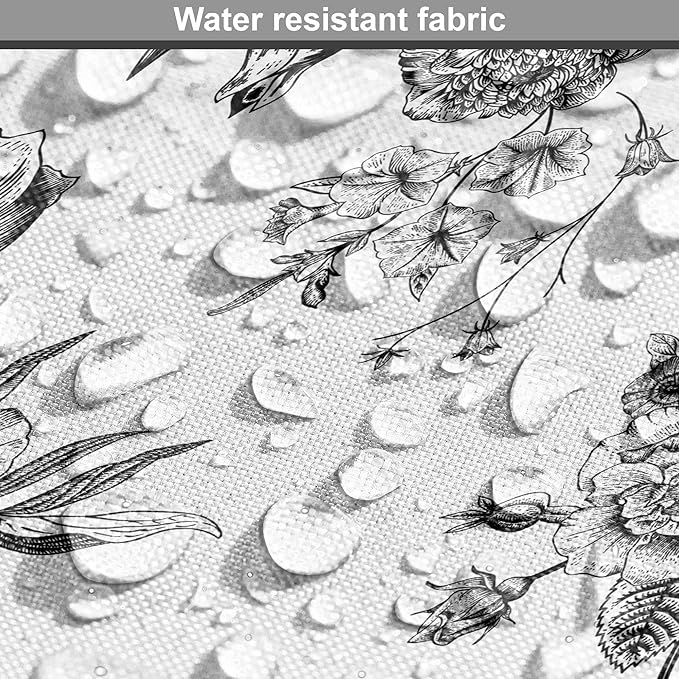 Ambesonne Black and White Dog Crate Cover, Vintage Floral Pattern Victorian Classic Royal Inspired New Modern Art, Easy to Use Pet Kennel Cover for Cats & Medium Dogs, 24 Inch, Black and White