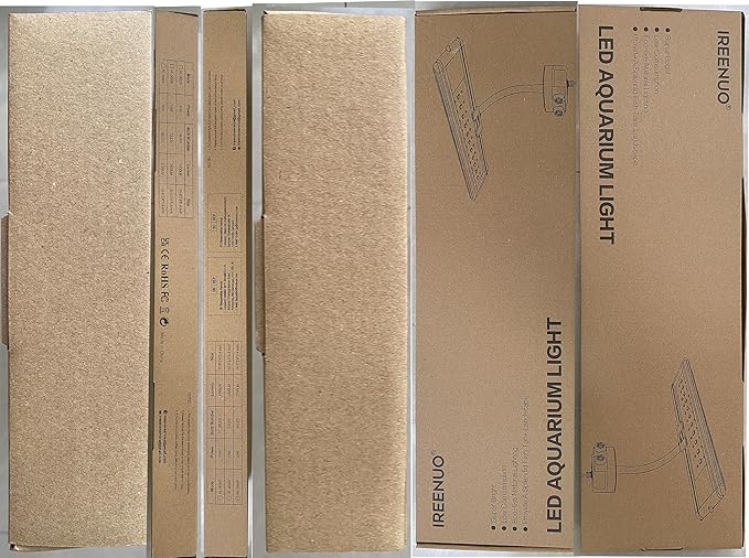 IREENUO Aquarium LED Light, Full Spectrum Fish Tank Clip on Light with Remote, Color Changing Lighting for Reef Coral Aquatic Plants and Fish Keeping (20W(23.6inch)