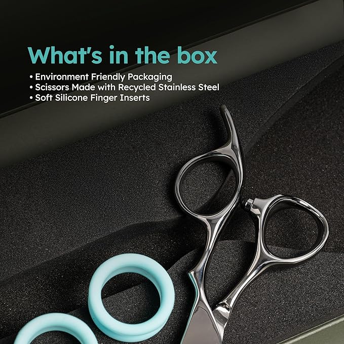 7" Dog Thinning Shears for Grooming Blending Scissors for Face, Legs & Tail European Style Fast Hair Release, VG10 Stainless Steel, Handcrafted, 50% Thinning Rate for Smooth Finishing