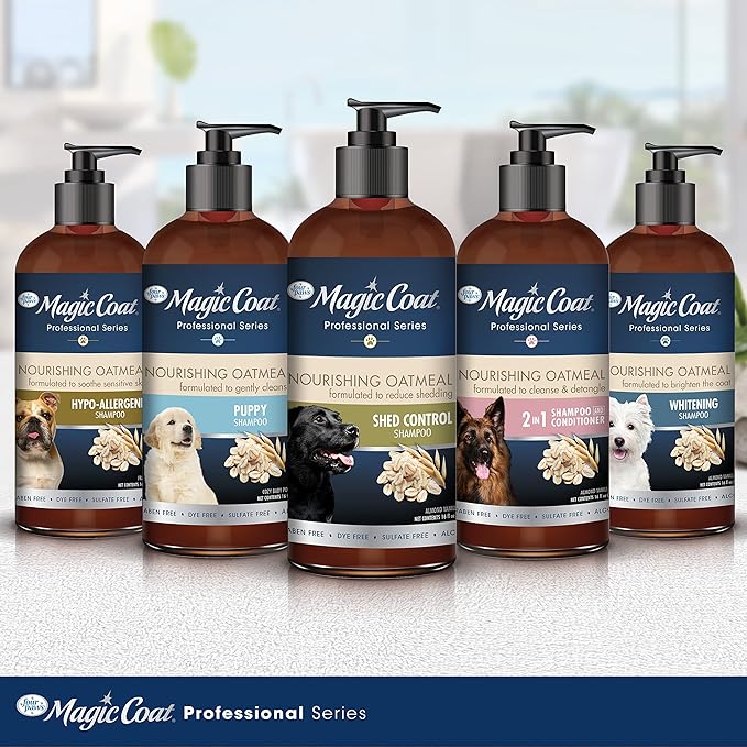 Four Paws Magic Coat Professional Series Nourishing Oatmeal 2 in 1 Dog Shampoo and Conditioner, 16 oz.