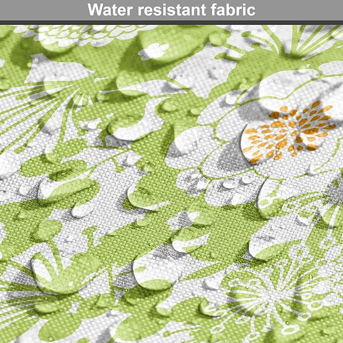 Ambesonne Botanical Dog Crate Cover, Abstract Pattern with Floral Details Spring Beauty Blossom, Easy to Use Pet Kennel Cover for Medium Large Dogs, 48 Inch, Apple Green Pale Orange