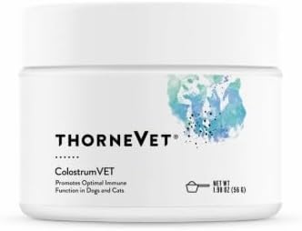 ThorneVet ColostrumVET Supplement for Dogs & Cats – Bovine Colostrum Powder to Boost Immunity, Digestive Health, & Vitality – Rich in Antibodies, Amino Acids, & Vitamins - 112 Scoops