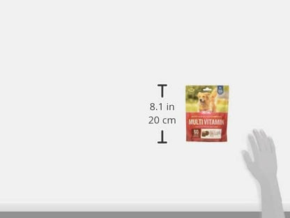 VetIQ Multivitamin Supplement for Dogs, Supports Active Brain Function, Immune System, and Digestive System, Hickory Smoke Flavored Dog Multivitamin, Made in The USA, 60 Count (Pack of 2)