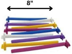 10 Bird Cage Perches Canary Parakeet Budgie Finch Plastic 8 Inches Multicolor Universal Stand Perch