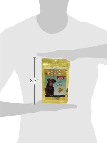 NaturVet Aches & Discomfort Dog Supplement Plus Glucosamine, Boswelia, White Willow Bark – Supports Canine Joint Health, Function – Helps Relieves Exercise Aches for Dogs – 30 Ct. Soft Chews